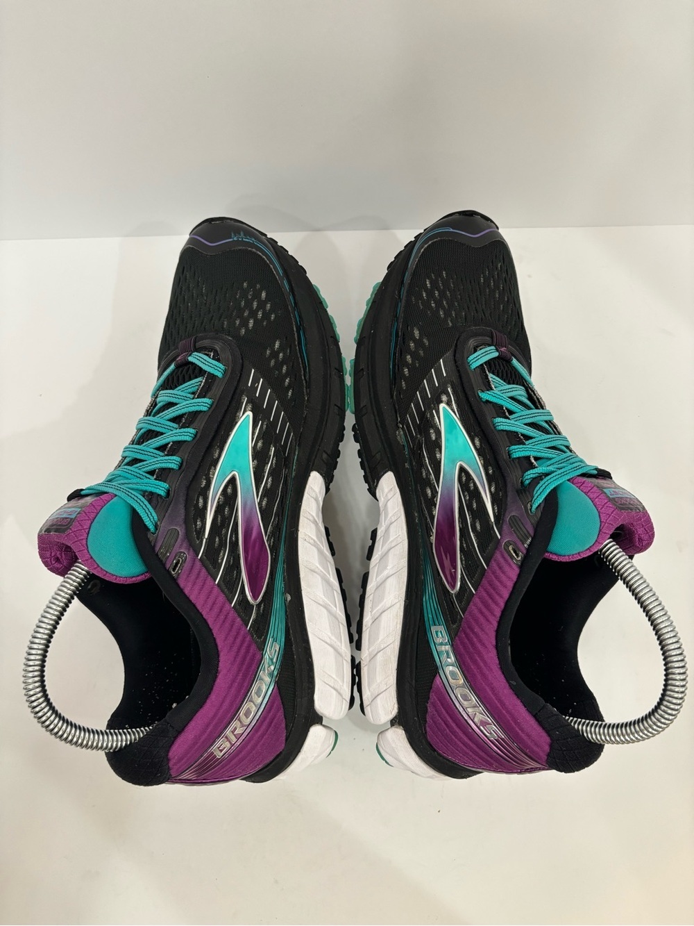 Brooks Women's Black Teal Purple Ghost Running Shoes size 11 - Picture 7 of 9